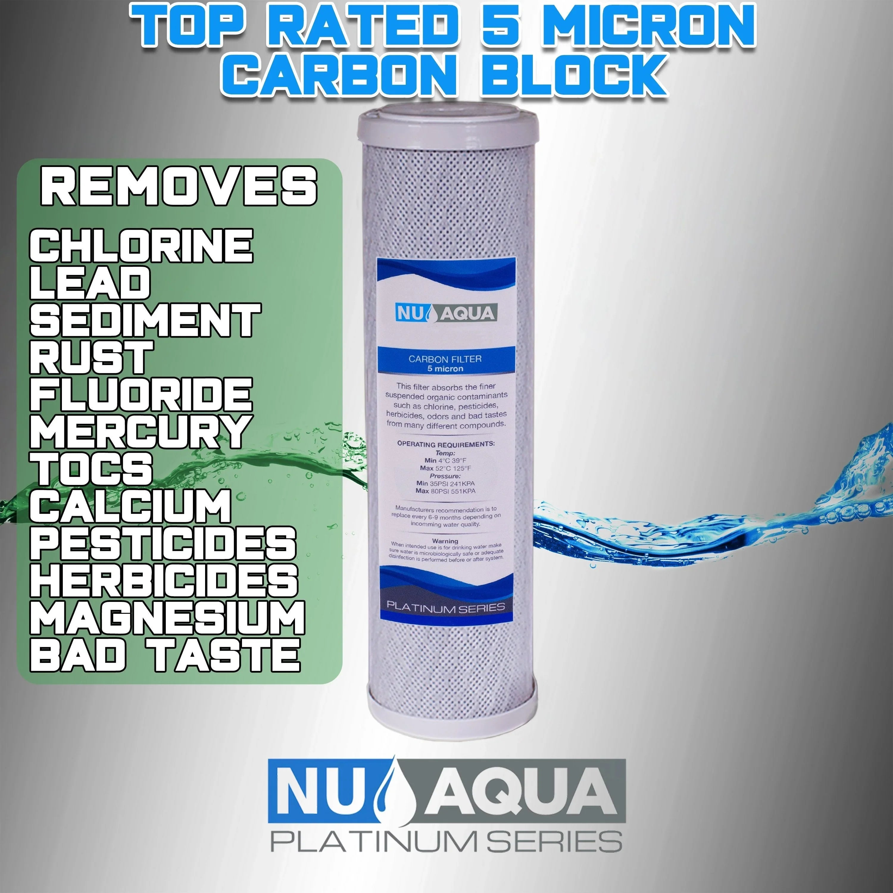 Aqua 1 Stage Countertop Water Filtration System