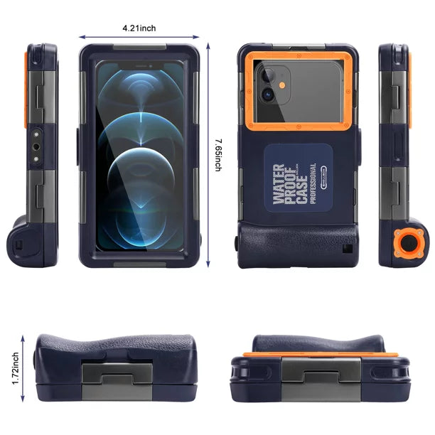 UrbanX Professional [15m/50ft] Swimming Diving Surfing Snorkeling Photo Video Waterproof Protective Case Underwater Housing for Wiko  Feel Lite And all Phones Up to 6.9 Inch  with Lanyard
