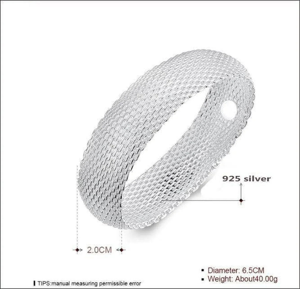 Sterling silver mesh Bracelet handcrafted very popular style