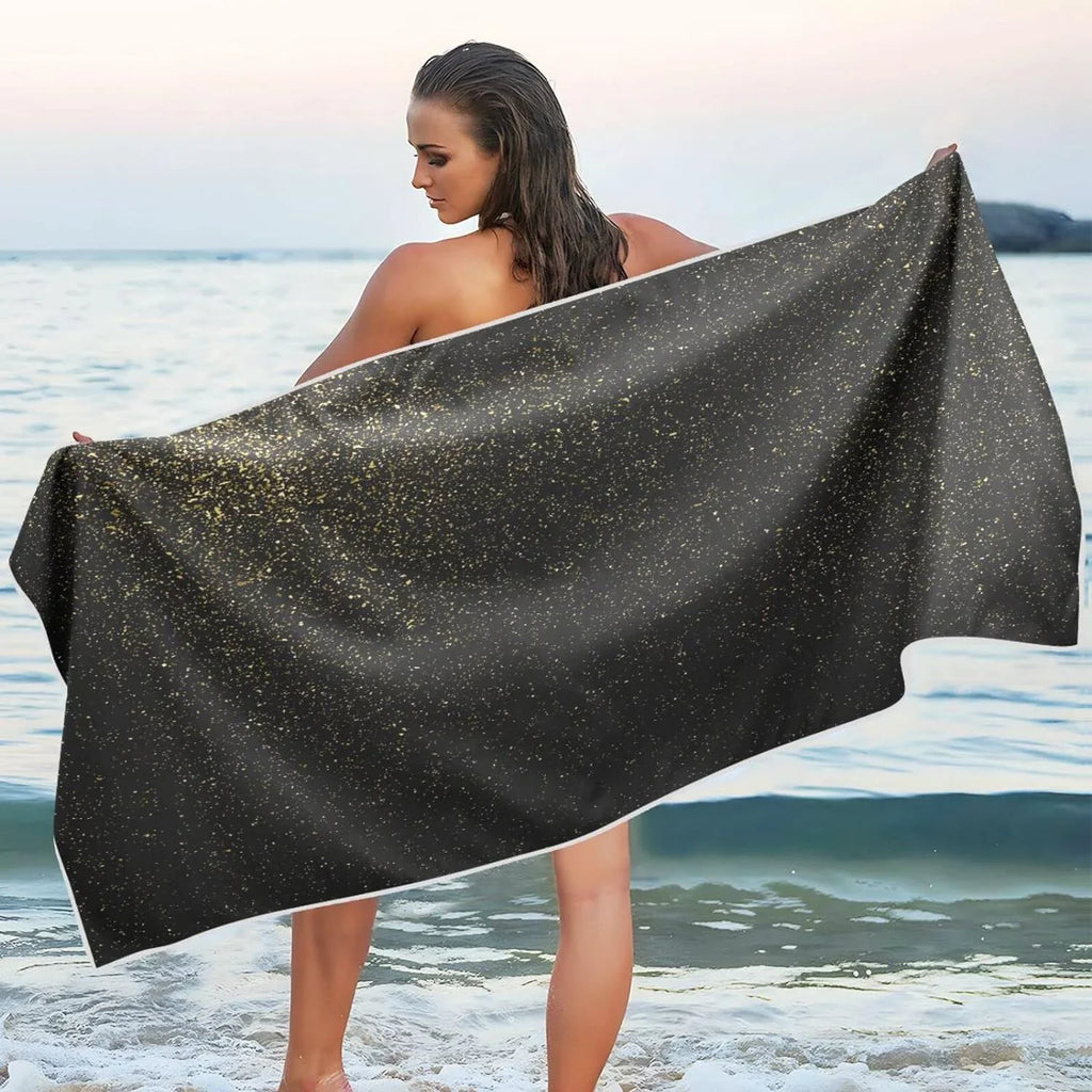 Bestwell Glitter Texture Beach Towel - Lightweight Compact Oversized Travel Towels - Super Absorbent Quick Dry Towel for Swimming Camping Holiday（72）