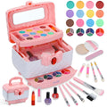 Kids Makeup Kit for Girl 42 Pcs Washable Real Cosmetic, Safe & Non-Toxic Little Girl Makeup Set, Frozen Makeup Set for 3-12 Year Old Kids Toddler Girl Toys Christmas & Birthday Gift (Pink)