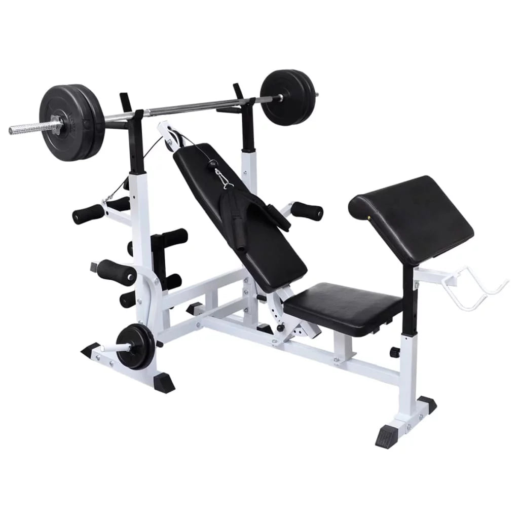 Complete Weight Bench with Weight Rack Dumbbell Set of Total Fitness Potential