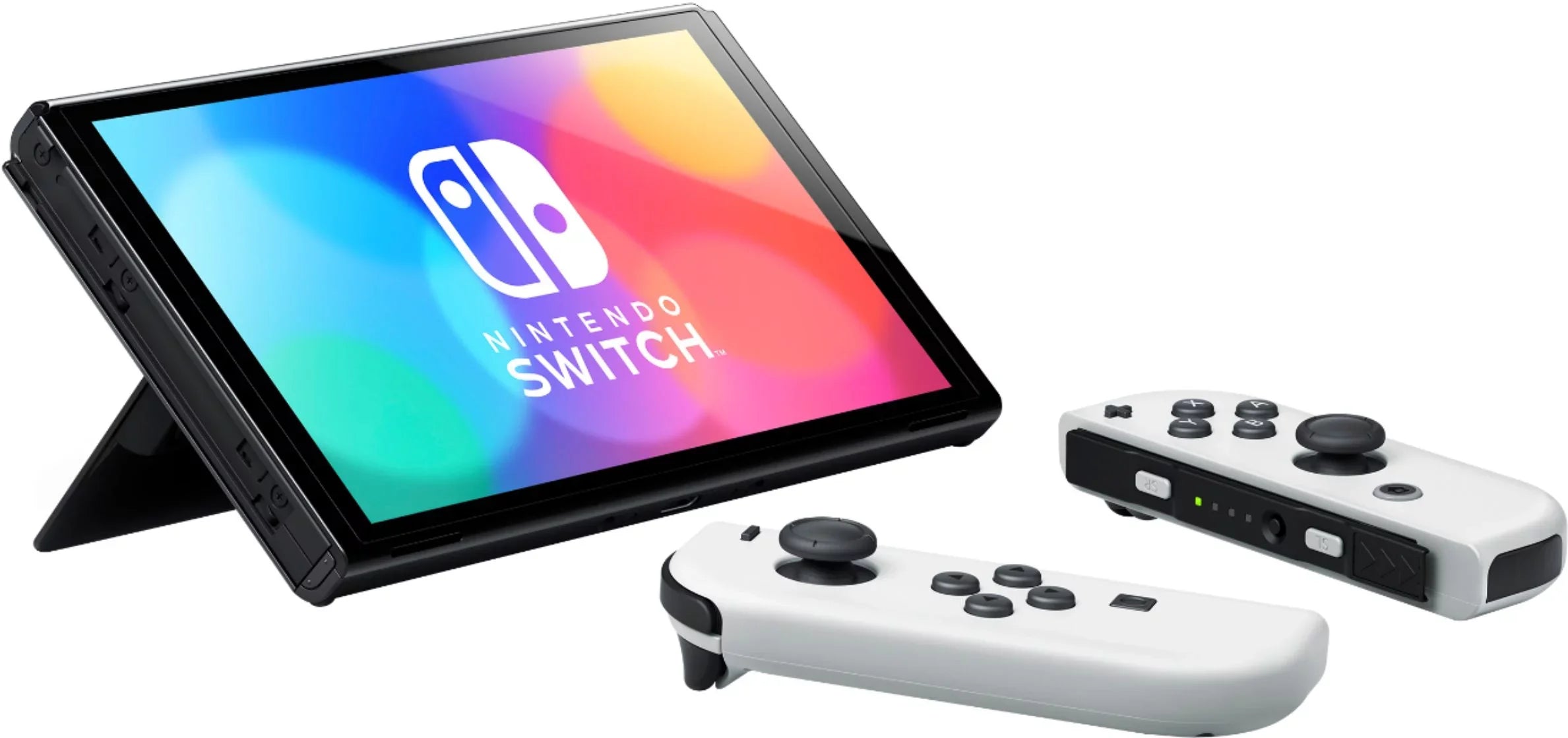 2021 New Nintendo Switch  Model White with Mytrix Full Body Skin Sticker for   Console, Dock and Joycons - Sushi Set