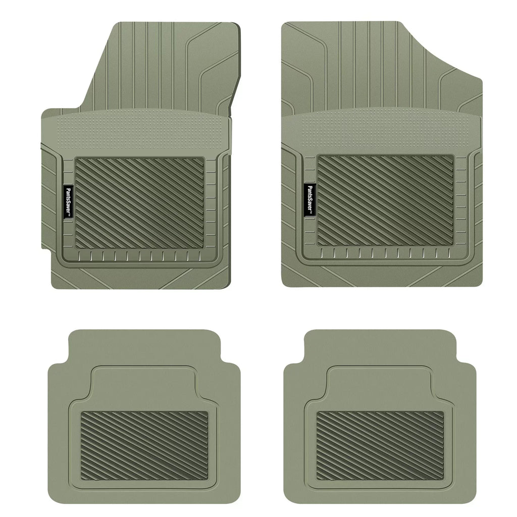 PantsSaver Custom Fits Car Floor Mats for Dodge Grand Caravan 2019, 4 pc, All Weather Protection for vehicles, Heavy Duty WeatherResistant Plastic,Gray