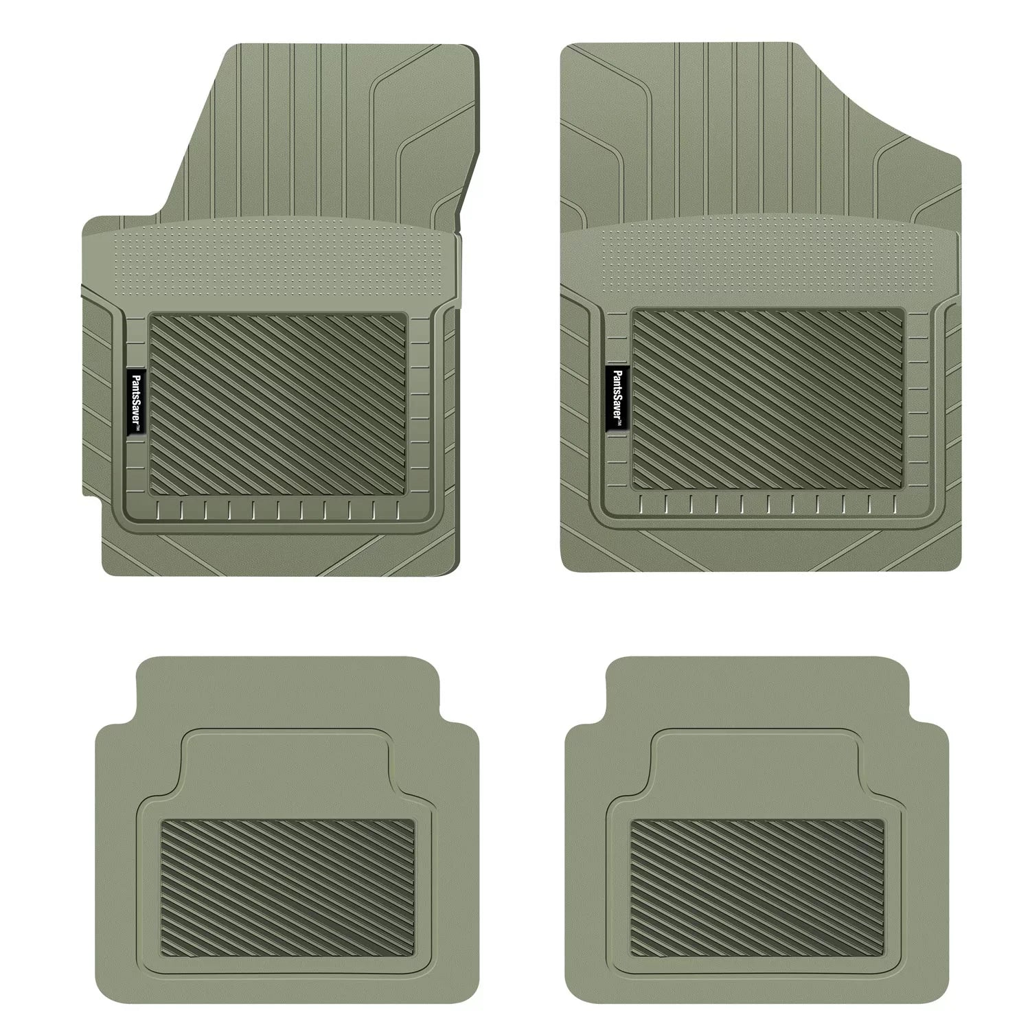 PantsSaver Custom Fits Car Floor Mats for Dodge Grand Caravan 2019, 4 pc, All Weather Protection for vehicles, Heavy Duty WeatherResistant Plastic,Gray