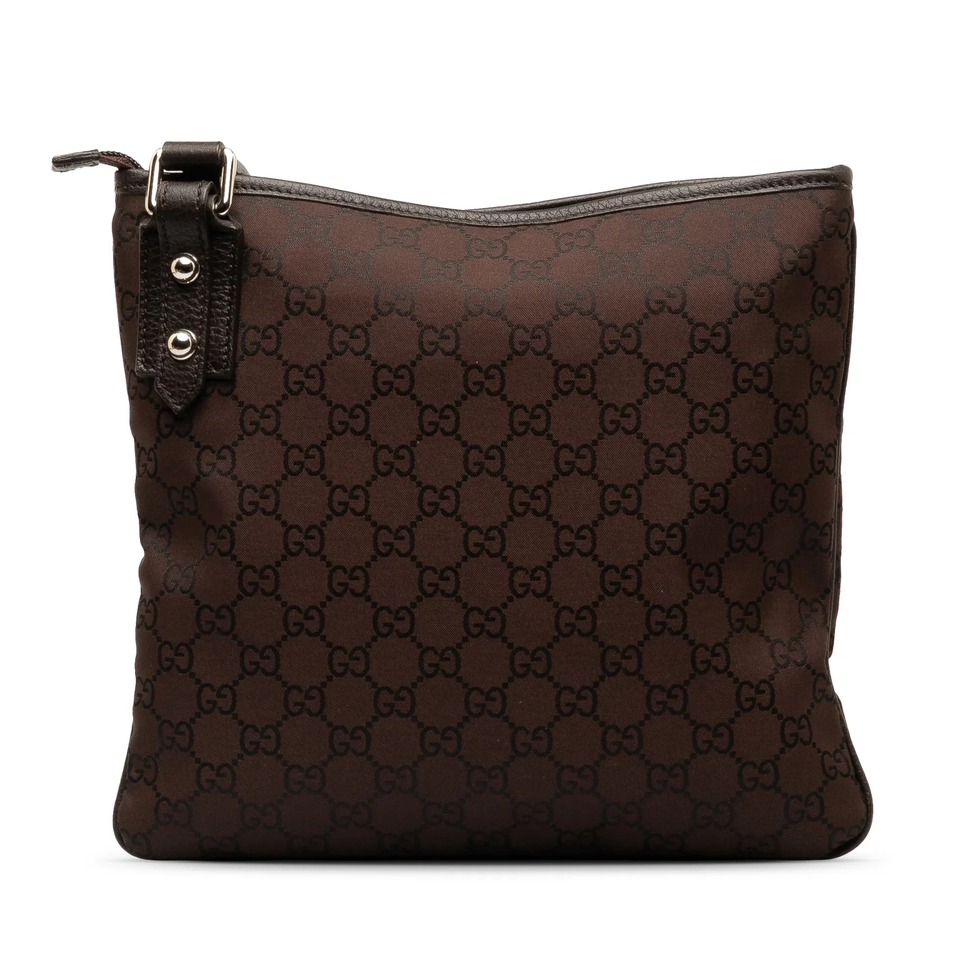 Pre-Owned Authenticated Gucci  Jolicoeur Crossbody Nylon Fabric Brown Crossbody Bag Unisex (Good)
