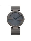 New Gucci Interlocking   Steel Anthracite Dial Grey Quartz Watch