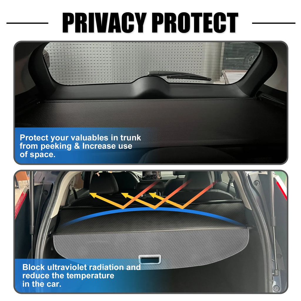Unique Bargains Retractable Cargo Cover Rear Trunk protective Shield Shade Fit for Nissan Rogue 2021-2024 Not for Rogue Sport