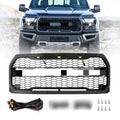 Raptor Style Front Bumper Grill Hood Grille for Ford  -150 2009-2014 Black