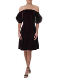 Jill Stuart Womens Off-The-Shoulder Vevlet Party Dress