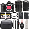 Nikon   Mirrorless with 50-250mm f/4.5-6.3  Lens + 24mm f/1.8  Lens + 64GB Storage +  Filter + Backup Battery + Case + Cleaning Kit - International Version