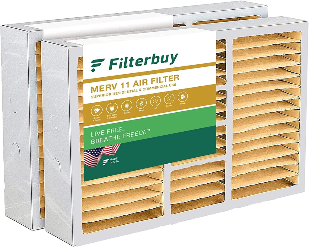 Filterbuy 17.5x27x5  11 Pleated   Furnace Air Filters for Trane Perfect Fit (2-Pack)