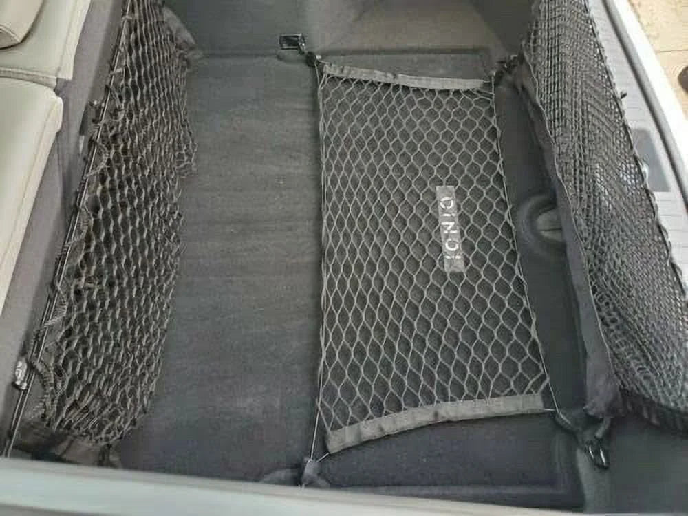 (Qty.3) Trunk Organizer Cargo Nets for   2017-2019 – Floor & 2 Envelope Style Cargo Nets for Hatchback – Premium Mesh Elastic Car Trunk Organizer – Compatible
