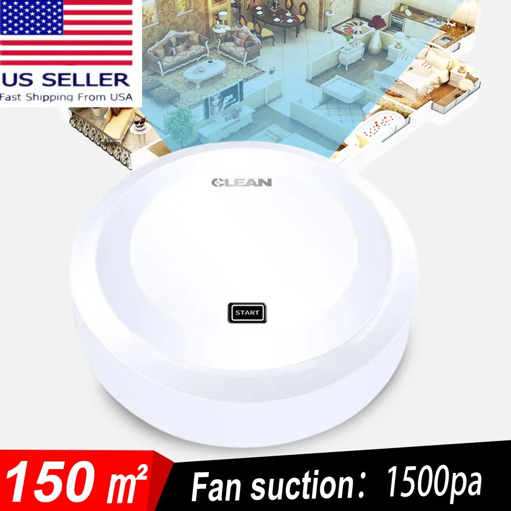 White Robot Vacuum Cleaner by JahyShow - Smart Sweeping,  Rechargeable