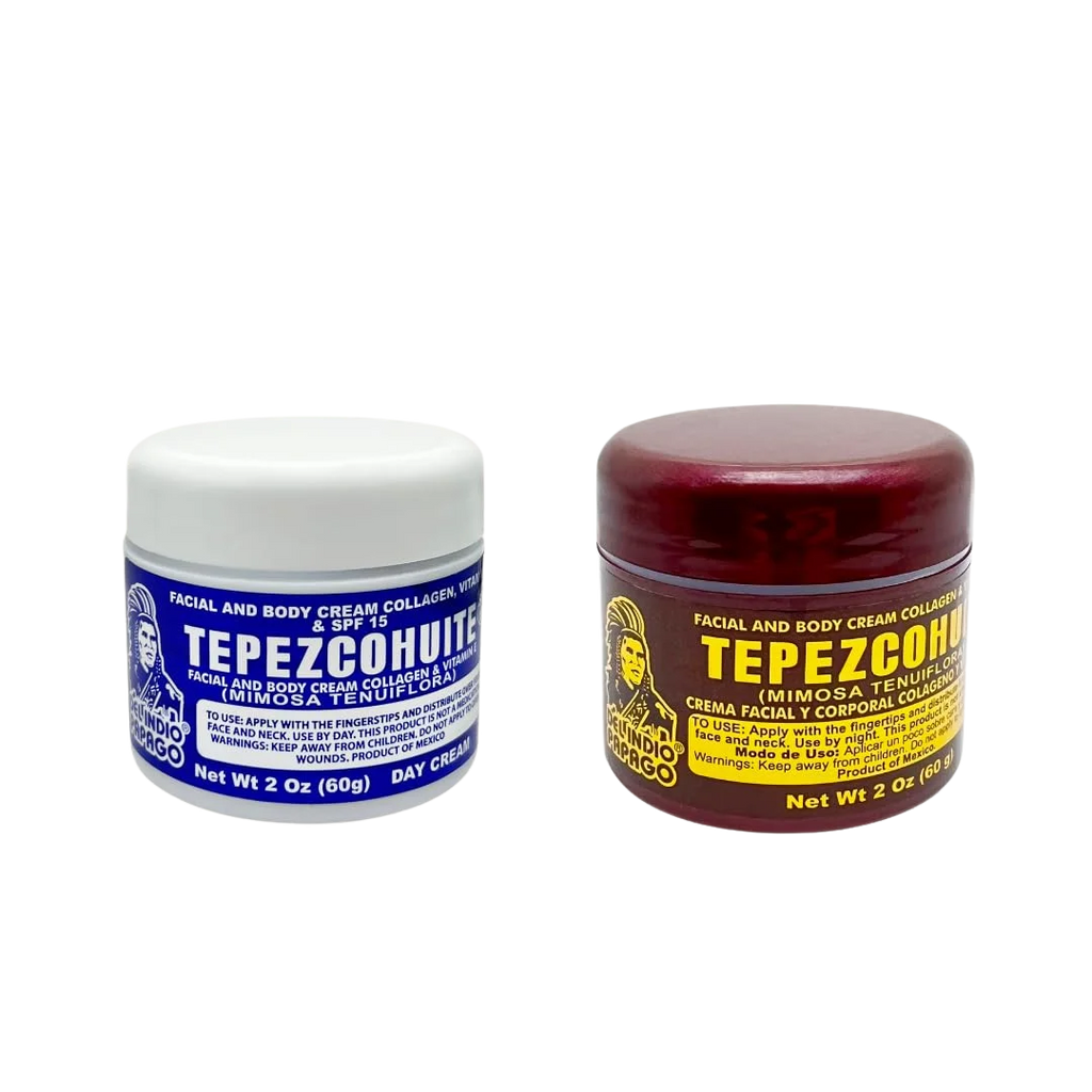 Del Indio Papago Tepezcohuite Day Cream (2oz) + Night Skin Cream (2 oz)   !! Tepezcohuite