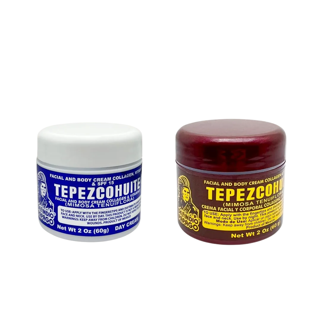 Del Indio Papago Tepezcohuite Day Cream (2oz) + Night Skin Cream (2 oz)   !! Tepezcohuite