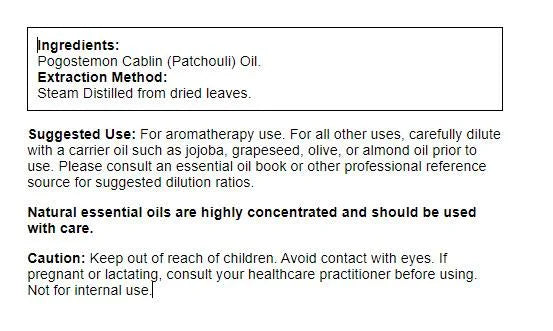 Patchouli Oil - 4 fl. oz.