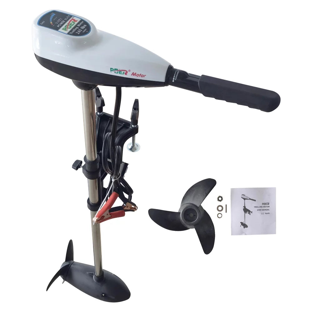 PreAsion 240lbs Thrust Electric Outboard Motor Outboard Engine Saltwater Electric Trolling Motor 24V