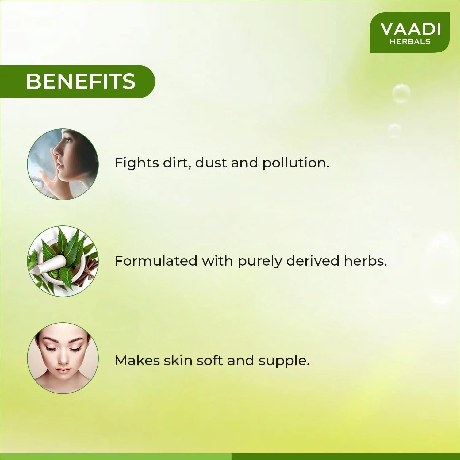 Vaadi Herbals Alluring Neem Tulsi Soap With Vitamin  And Tea Tree Oil, 75G  6