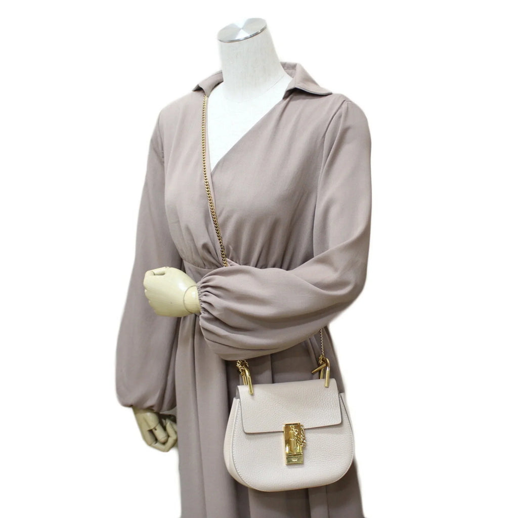 Pre-Owned Chloé Chloe Shoulder Bag Leather Beige Ladies Chain  (Fair)
