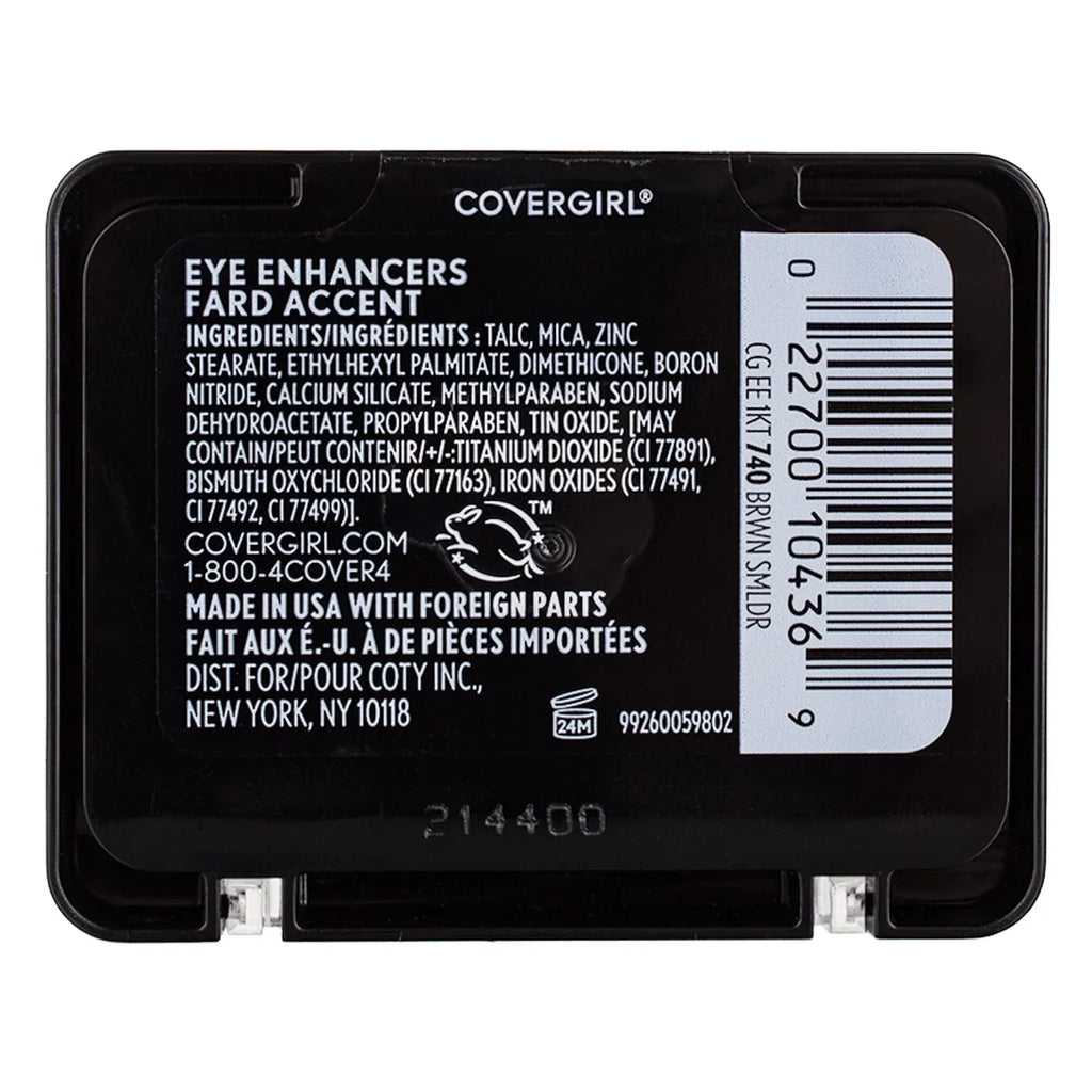 CoverGirl Eye Enhancers 1 Kit Eye Shadow, Brown Smolder [740] 0.09 oz (Pack of 4)