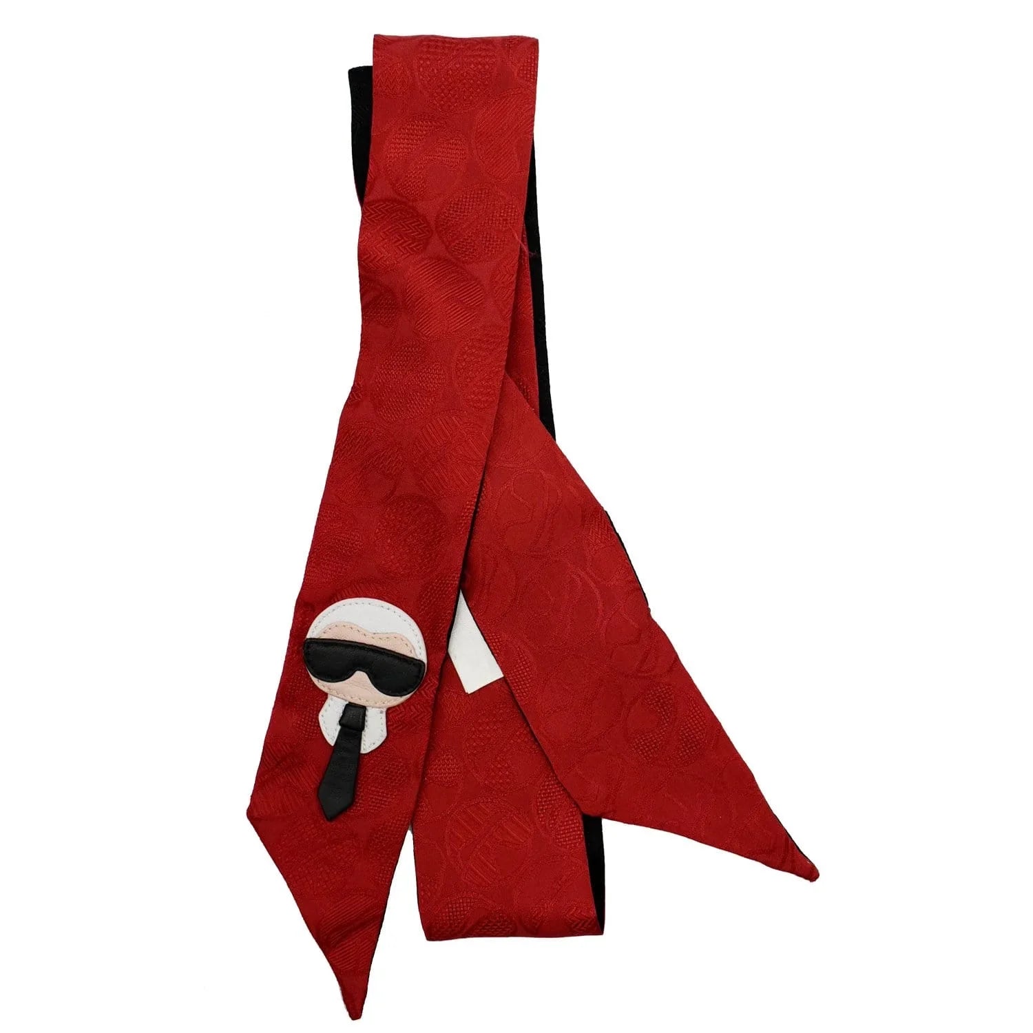 Pre-owned  Karlito Wrappy Silk Scarf Red
