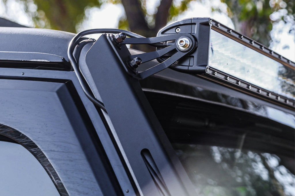Attica 2018-2024 Fits Jeep Wrangler  2019-2024 Gladiator   Pillar Light Mount Bracket Powder Coated Steel -