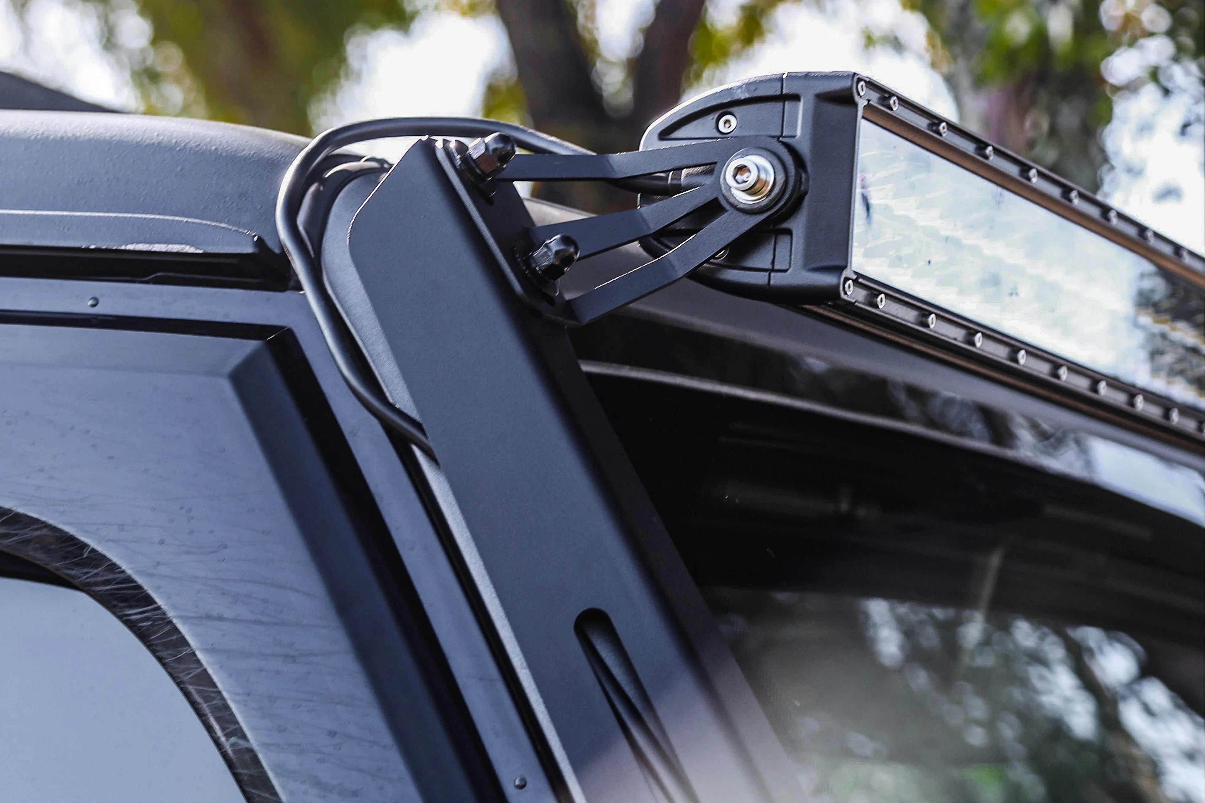 Attica 2018-2024 Fits Jeep Wrangler  2019-2024 Gladiator   Pillar Light Mount Bracket Powder Coated Steel -