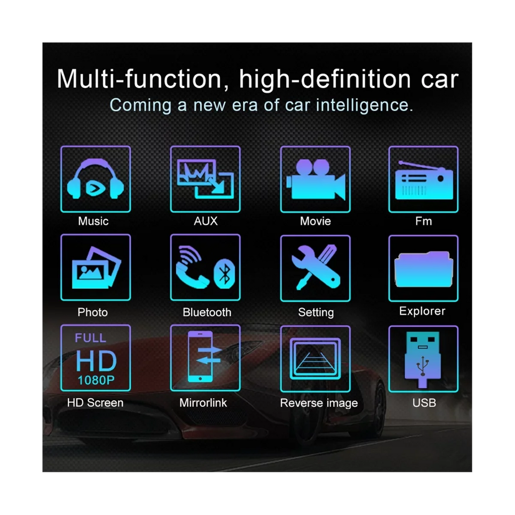 Car Radio Double Din Car Stereo 7 Inch Touch Screen with Bluetooth Mirror Link   Radio Audio Receiver with Backup Camera and Remote Control