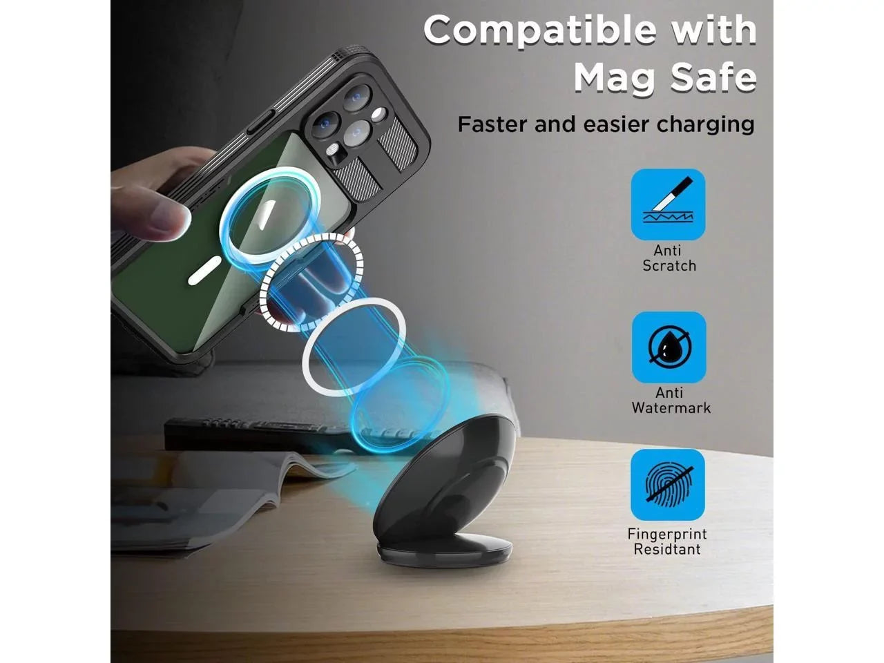 Waterproof Case for iPhone 14 Pro Max 6.7 inch, Compatible with MagSafe Snowproof, Shockproof Full Body Protection Fully Sealed Underwater Cover