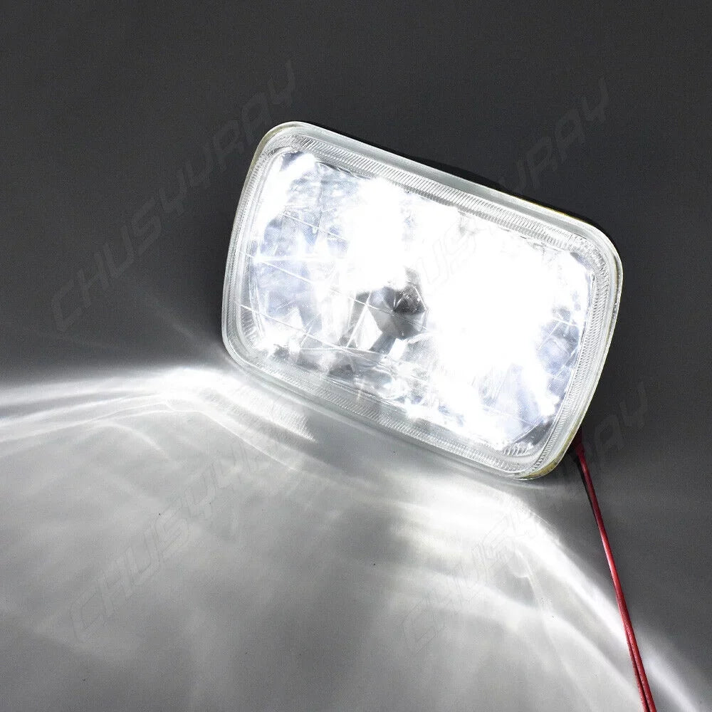For 1986-1995 Jeep Wrangler  1984-2001 Cherokee  2x 5X7" 7x6"  Headlights