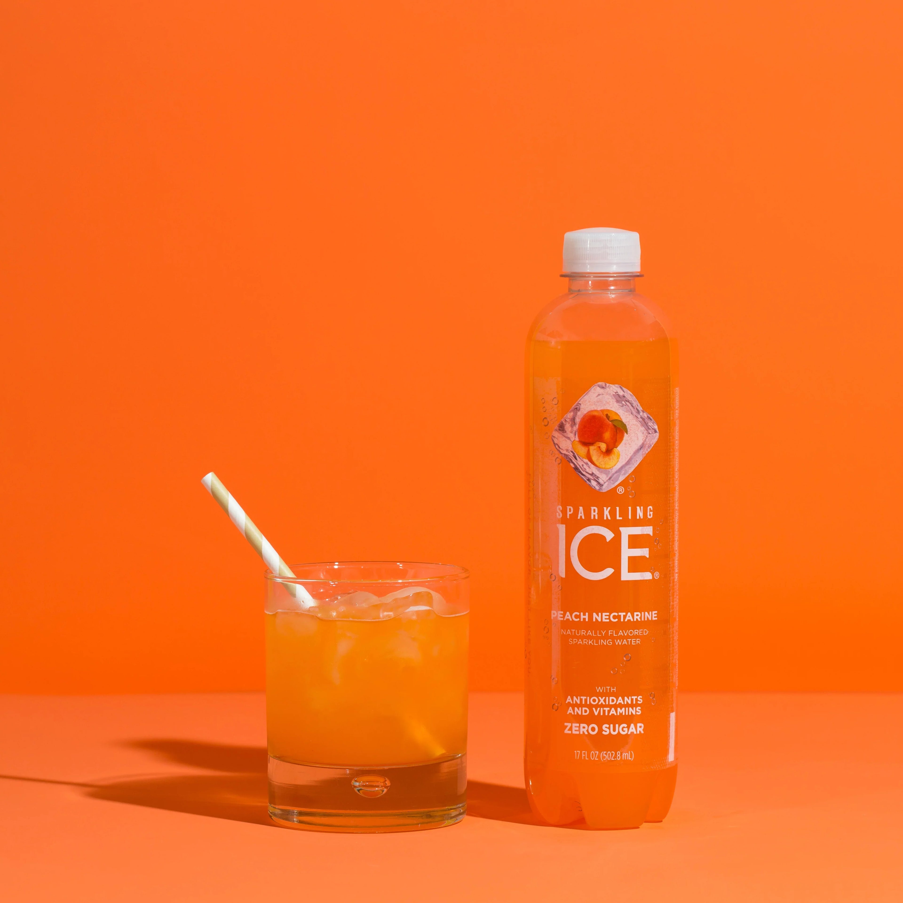 Sparkling Ice® Naturally Flavored Sparkling Water, Peach Nectarine 17 Fl Oz, (Pack of 12)