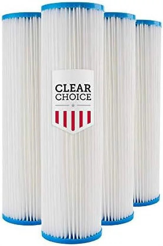 Clear Choice Sediment Water Filter 20 Micron 10   2." Water Filter Cartridge Replacement 10 Inch  System -25-1020, 4-Pk