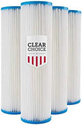 Clear Choice Sediment Water Filter 20 Micron 10   2." Water Filter Cartridge Replacement 10 Inch  System -25-1020, 4-Pk