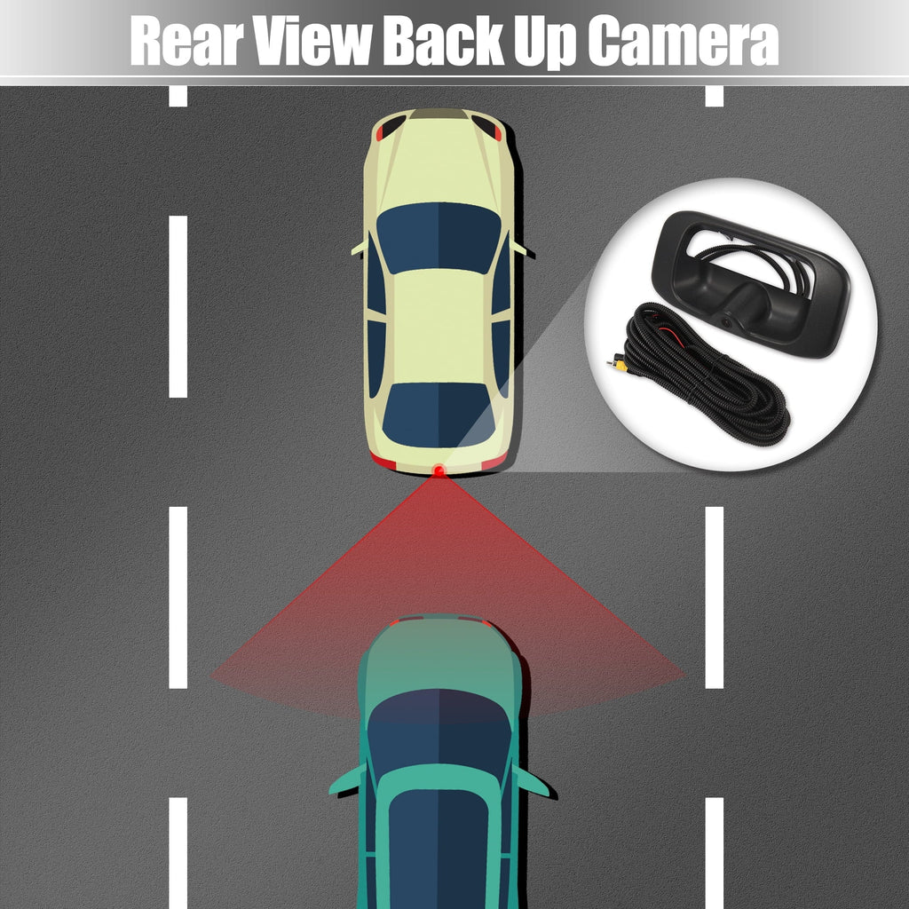Car Rear View Back Up Camera Set 15228539 Rear Liftgate Latch Handle with Camera for Buick for  for Chevy