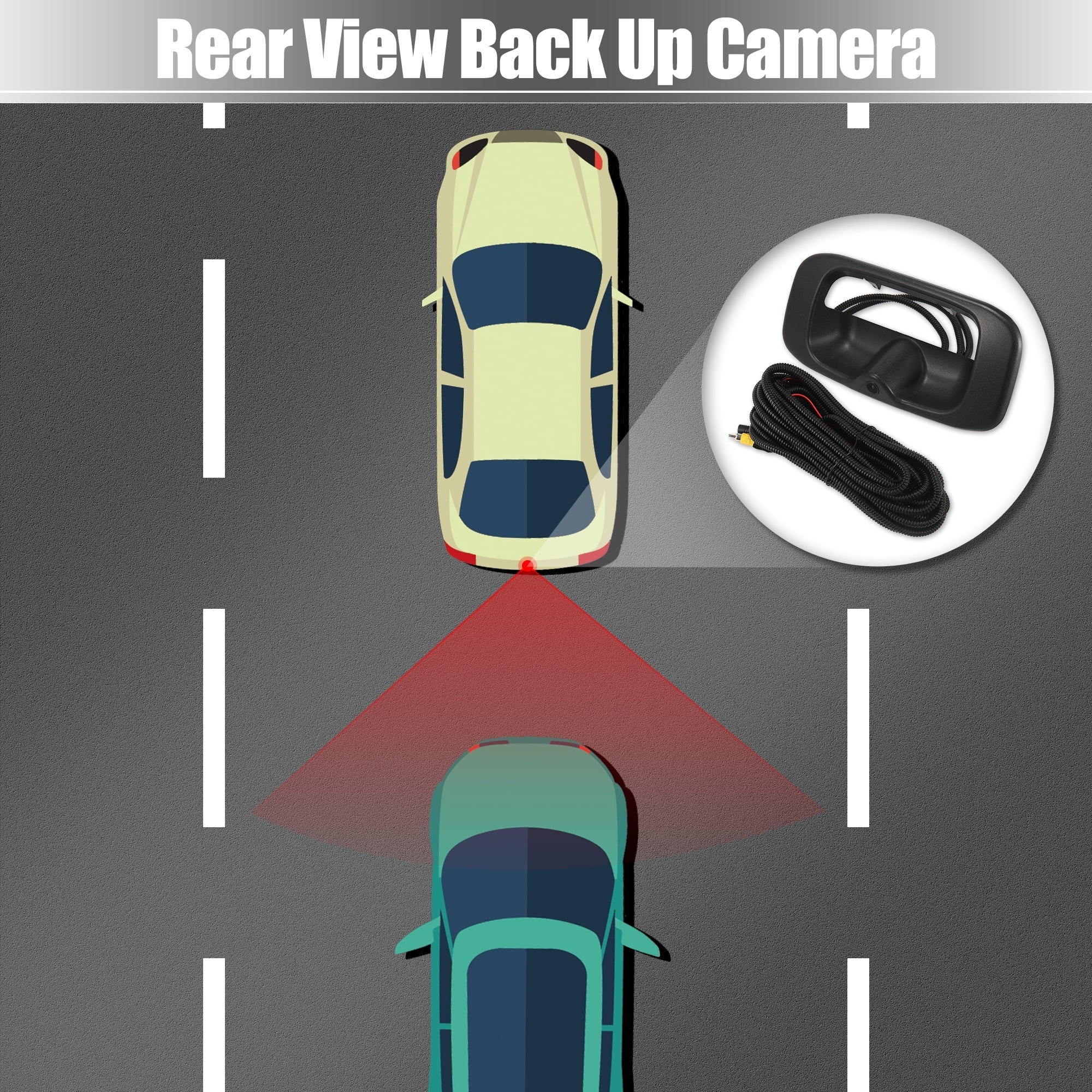 Car Rear View Back Up Camera Set 15228539 Rear Liftgate Latch Handle with Camera for Buick for  for Chevy