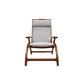 Ergonomic Wooden Lounge Chair with Cushioned Seating