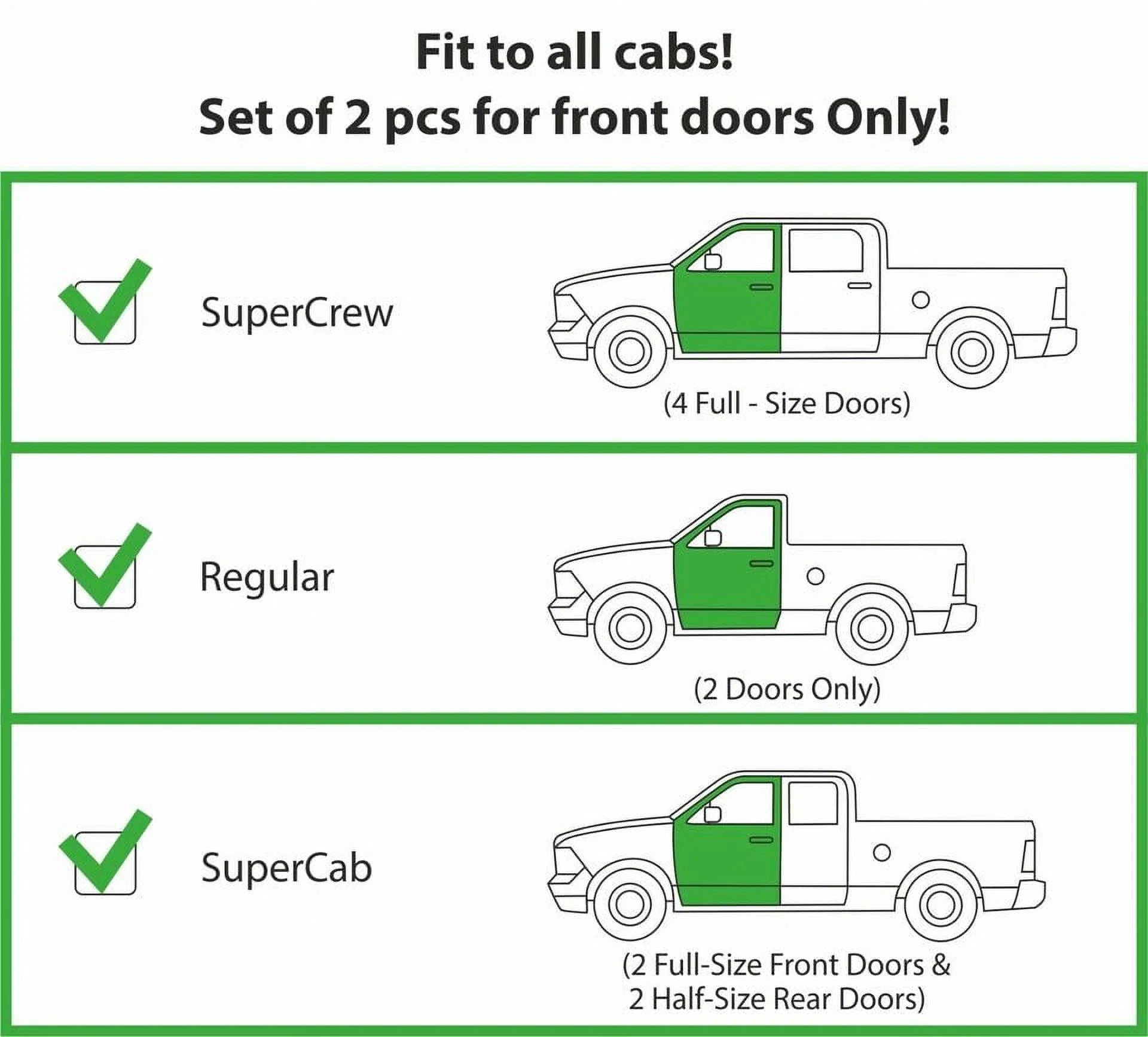 in-Channel Incredibly Durable Rain Guards for Ford  2015-2020 Regular Cab, Original Window Deflectors, Vent Window Visors, Vent Deflector, Dark Smoke Truck Accessories, 2 pcs- 315008LP