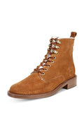 . Womens Brown Comfort Lace Cabria Round Toe Block Heel Zip-Up Leather Hiking Boots 8