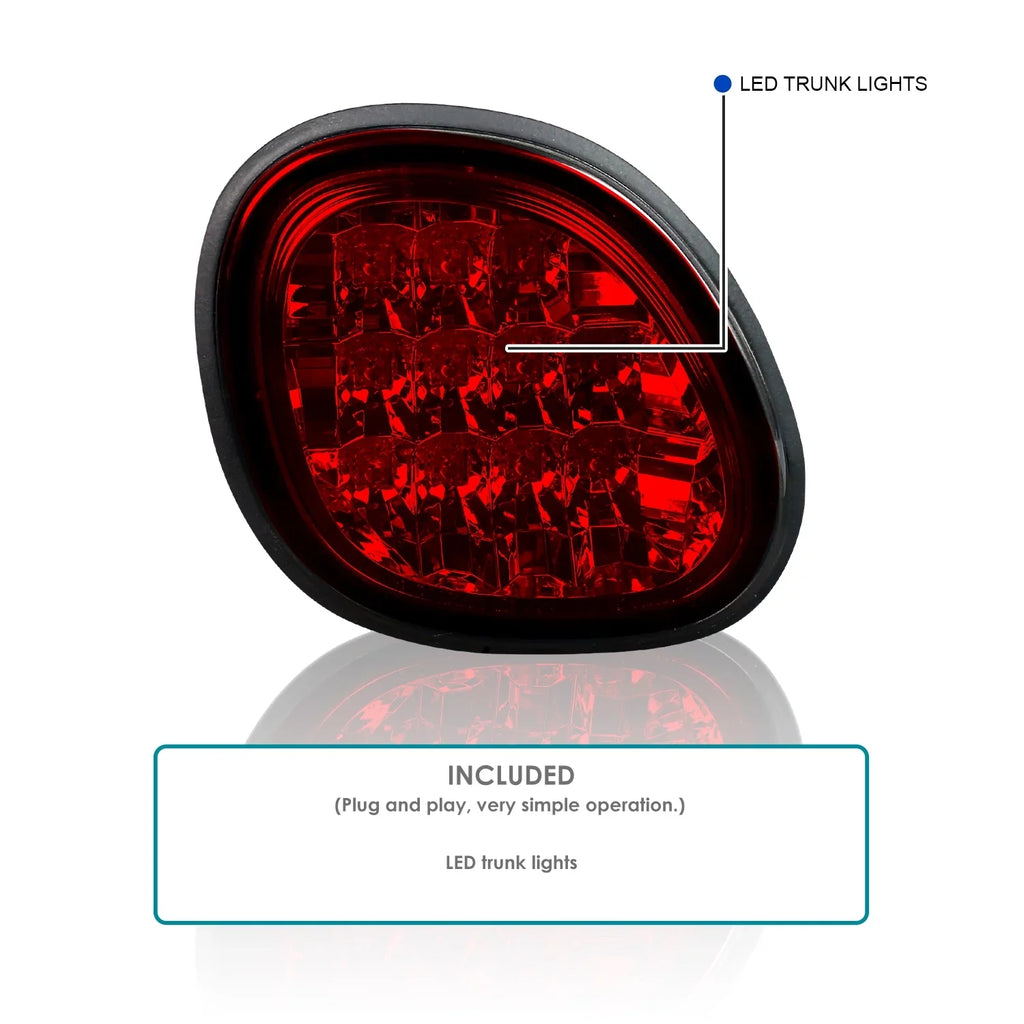 Spec- Tuning Red Clear Lens  Tail Lights Compatible with 1998-2005 Lexus // Left + Right Pair Assembly