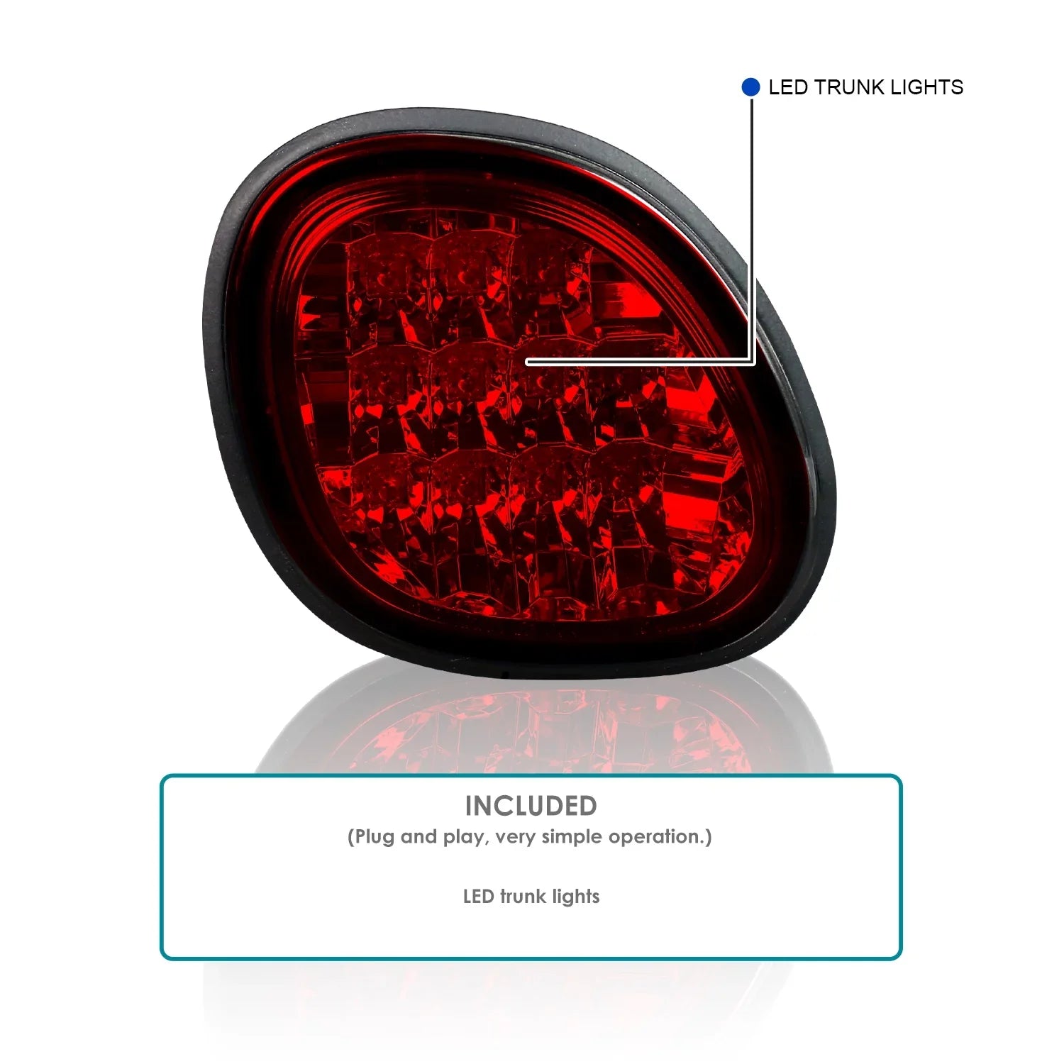 Spec- Tuning Red Clear Lens  Tail Lights Compatible with 1998-2005 Lexus // Left + Right Pair Assembly