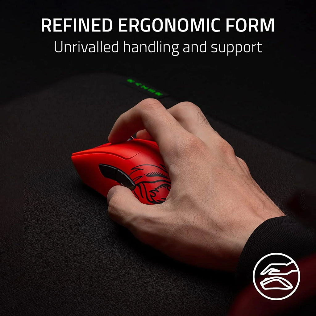 Razer DeathAdder  Pro - Mouse leggero per -Sport Ergonomico Wireless (Design Leggero da 63g, Sensore Ottico Focus Pro 30K, Interruttori del Mouse Gen-3, Wireless HyperSpeed) Faker Edition