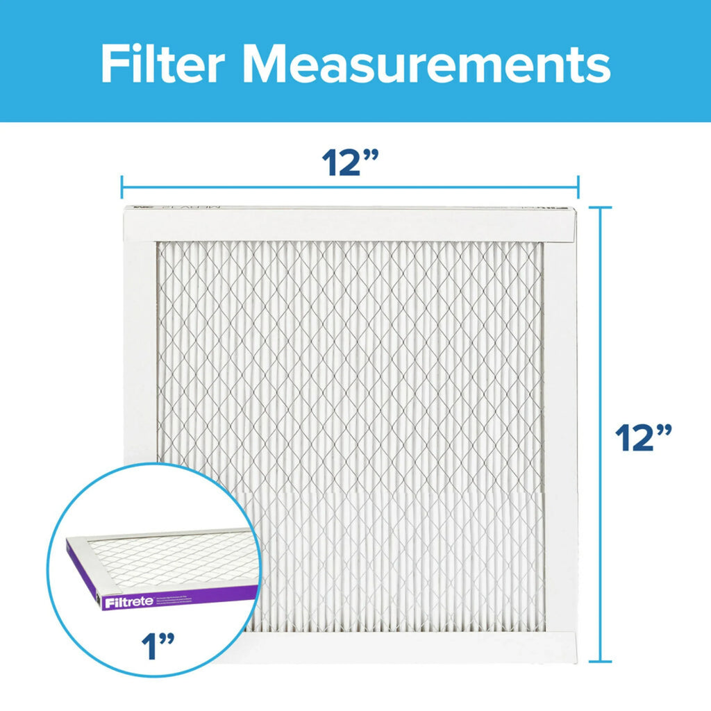 Filtrete 12x12x1 Air Filter,  1500  12, Advanced Allergen Reduction, 4 Filters