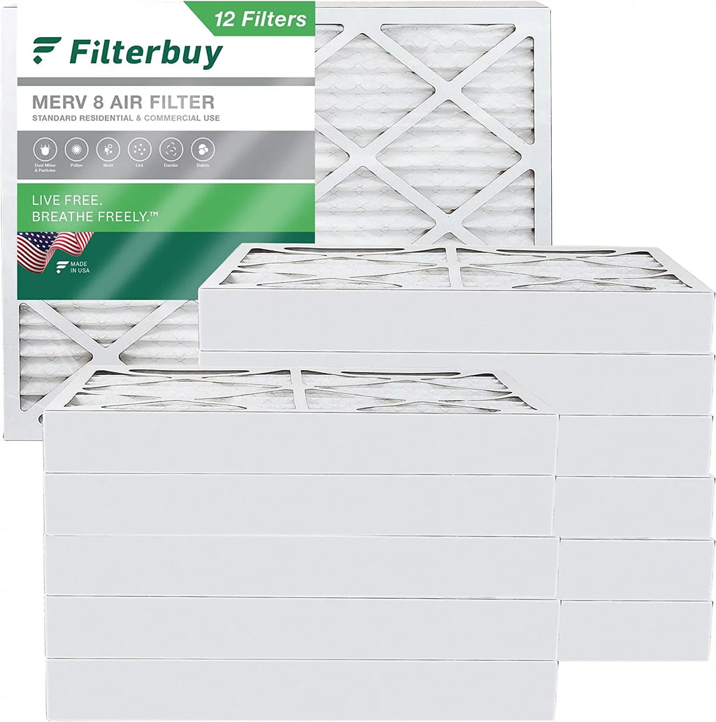Filterbuy 16x20x4  8 Pleated   Furnace Air Filters (12-Pack)