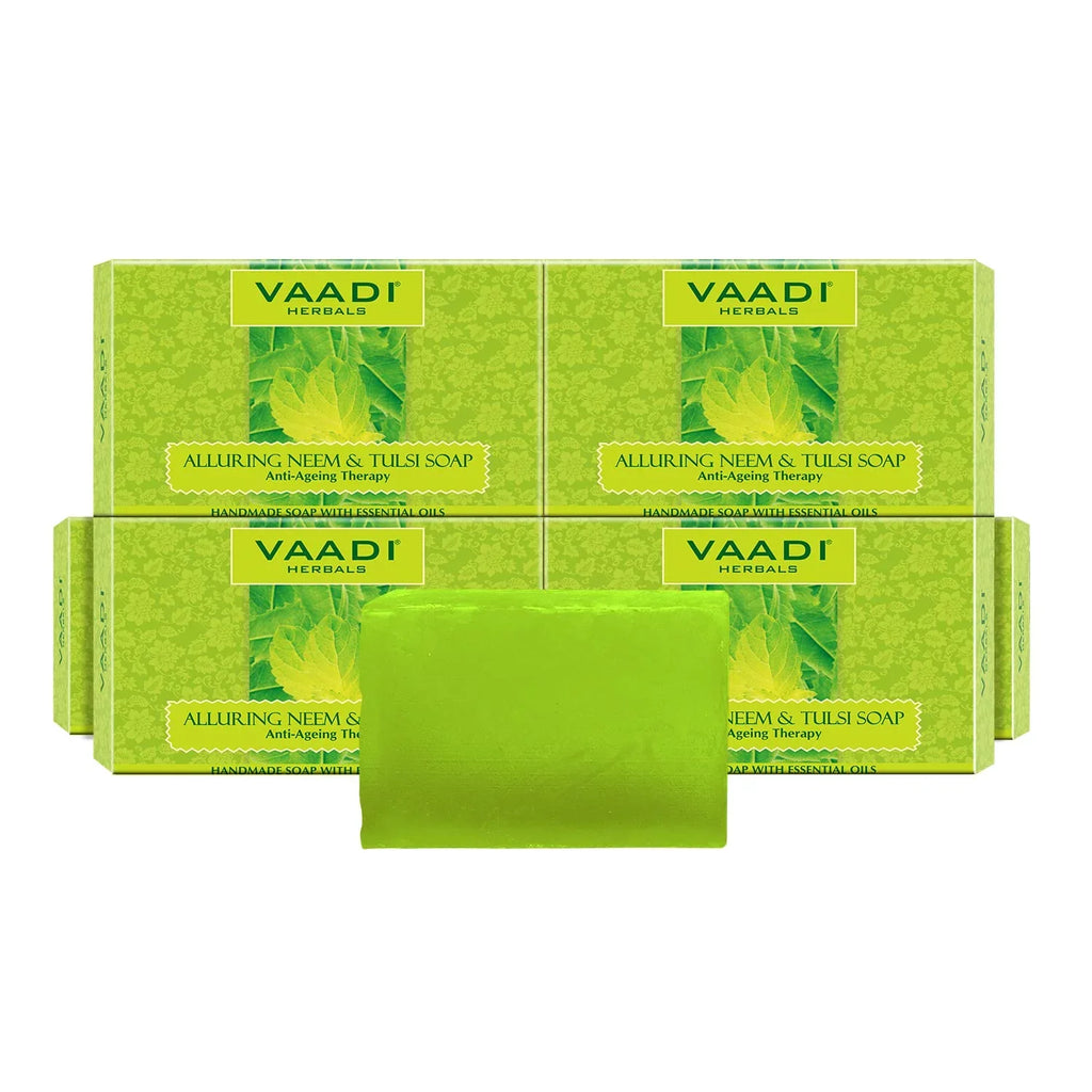 Vaadi Herbals Alluring Neem Tulsi Soap With Vitamin  And Tea Tree Oil, 75G  6