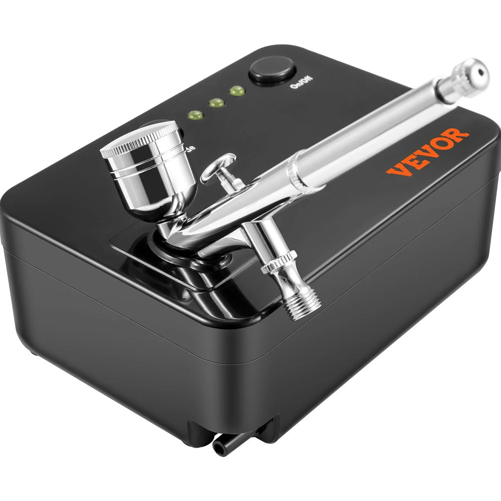 Airbrush Kit, Portable Airbrush Set with Compressor, Airbrushing System Kit w/ Multi-purpose Dual-action Gravity Feed Airbrushes, Art Nail Cookie Tattoo Makeup