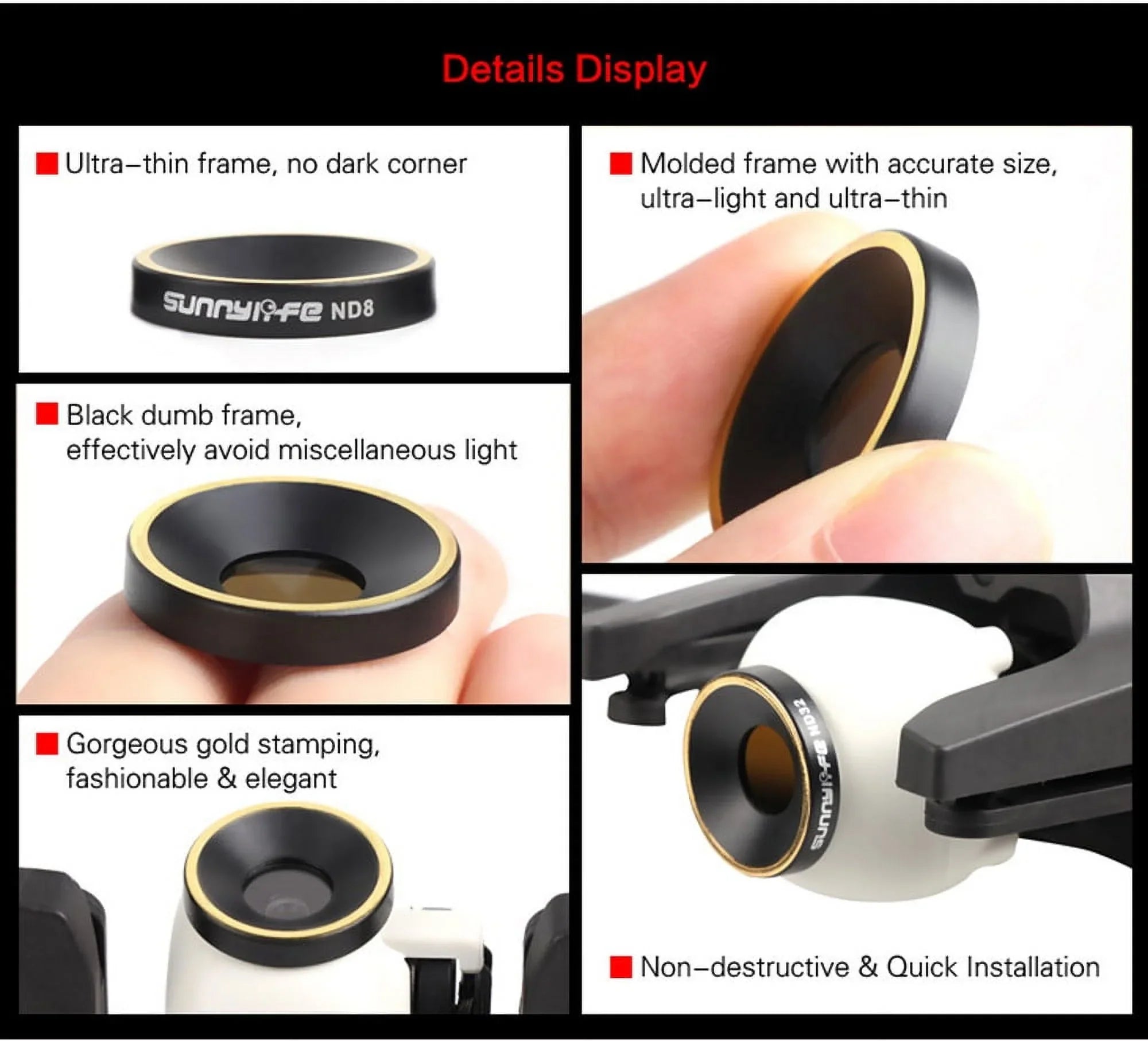 Sunnylife     Filter for Parrot  Drone Gimbal Camera Lens