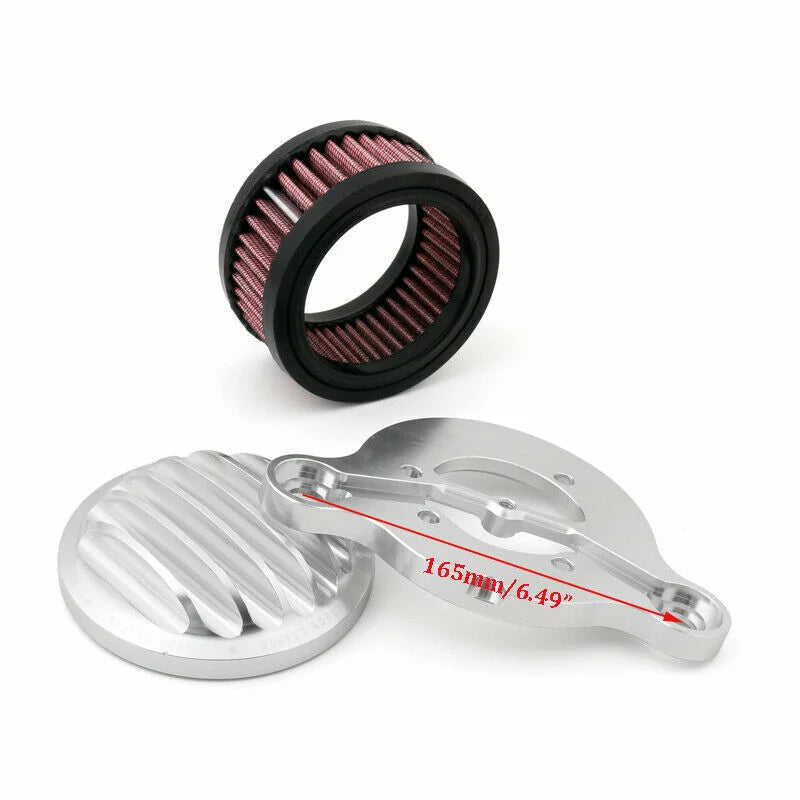 Air Cleaner Intake Filter System Kit for Harley-Davidson Sportster   1988-2015 in Silver