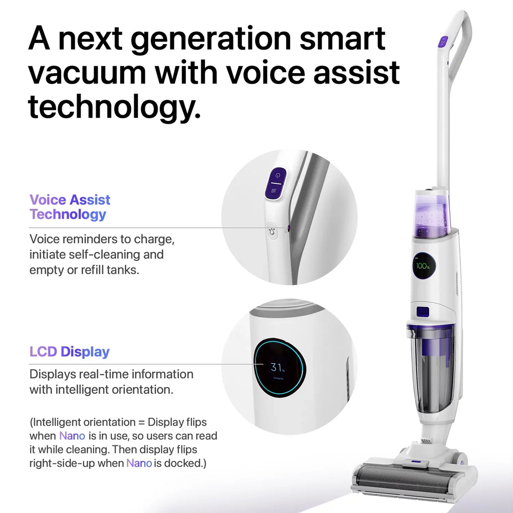 Lunaglow Nano 3 in 1 Wet & Dry Vacuum Cleaner with Self-cleaning technology