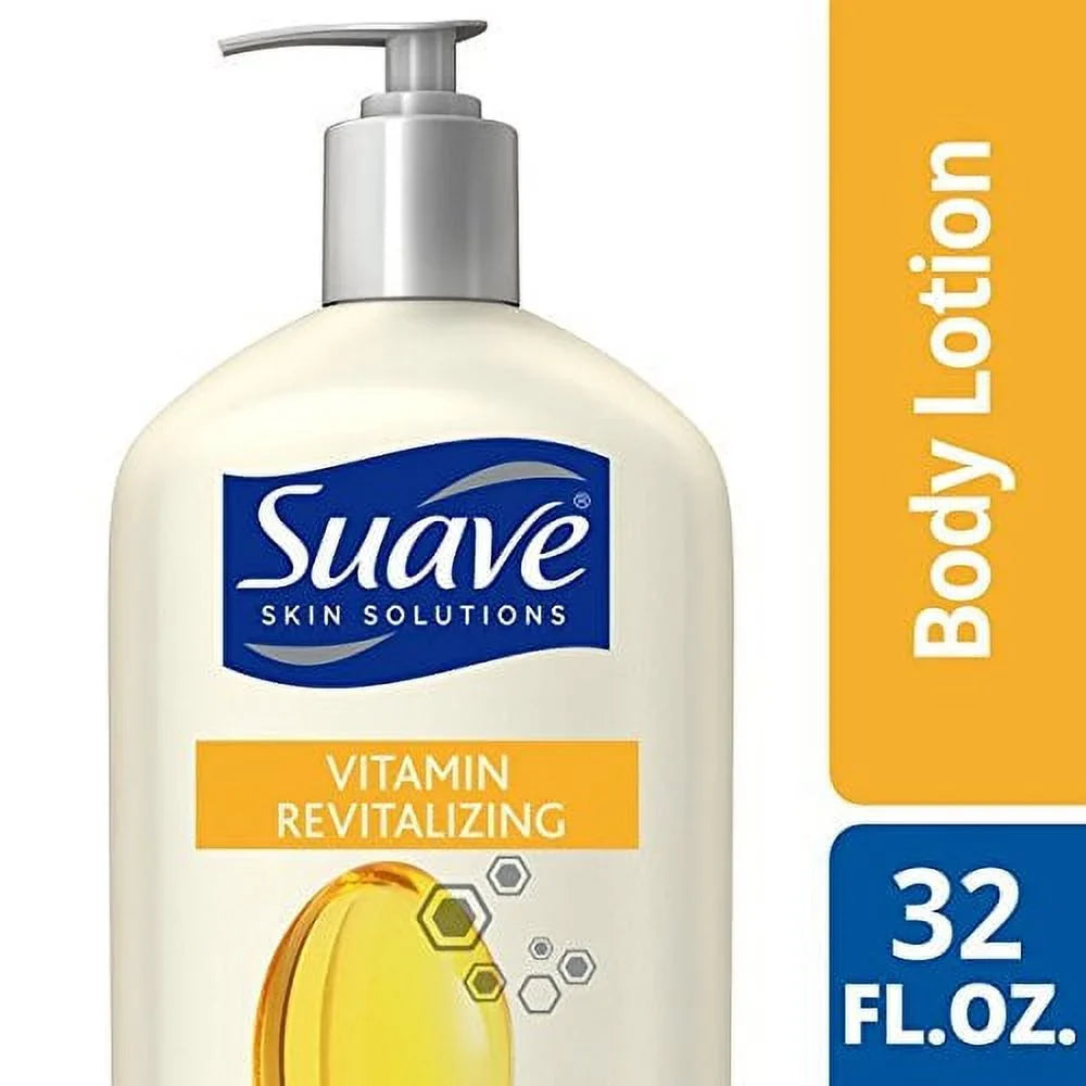 Suave Skin Solutions Body Lotion Revitalizing With Vitamin , 32 Fl Oz, Pack Of 1
